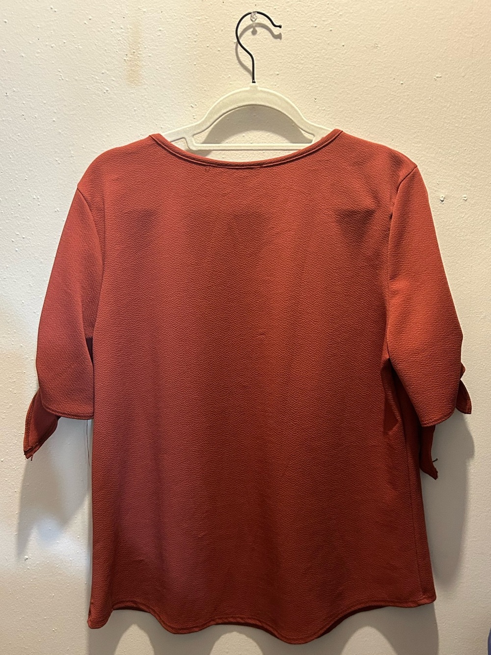 Tie-Sleeve Short Sleeve Blouse - Picture 4 of 4